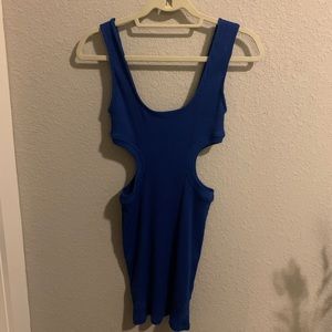 Zara Blue side cut out tight dress